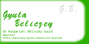 gyula beliczey business card